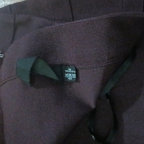 Burgundy long bandage skirt - Picture 6 of 6